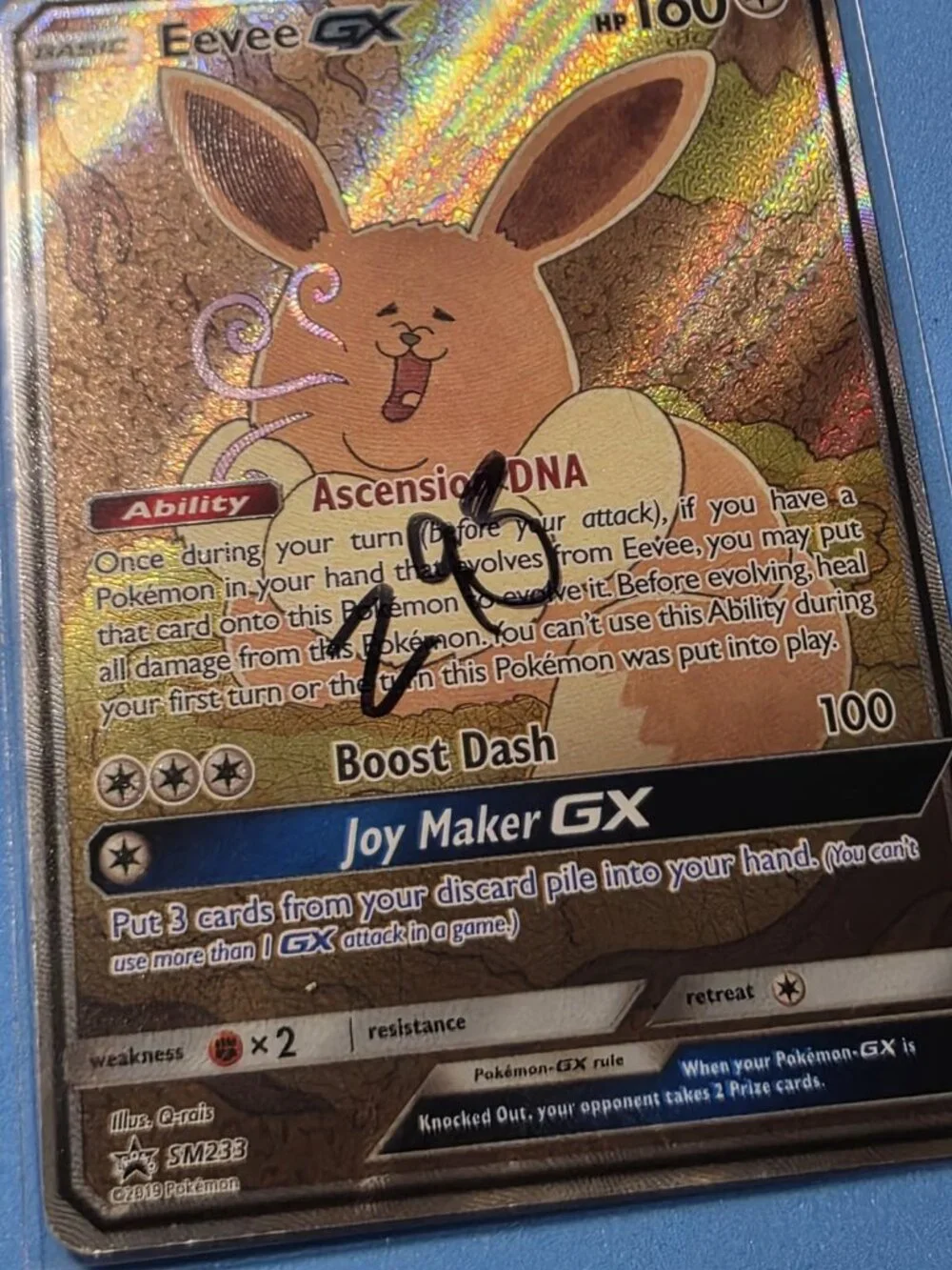 FULL ART Eevee GX ULTRA RARE Black Star Promo SM233 Pokemon Alternate Art